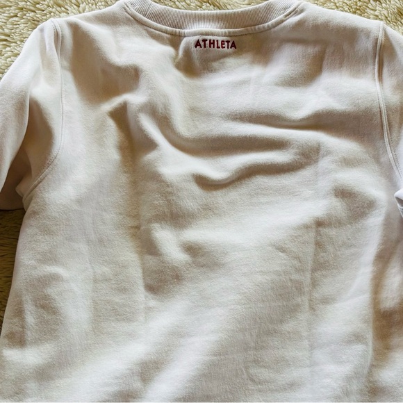 Athleta “Find Your Movement” White Sweatshirt with Red Embroidery XXS - Picture 3 of 4